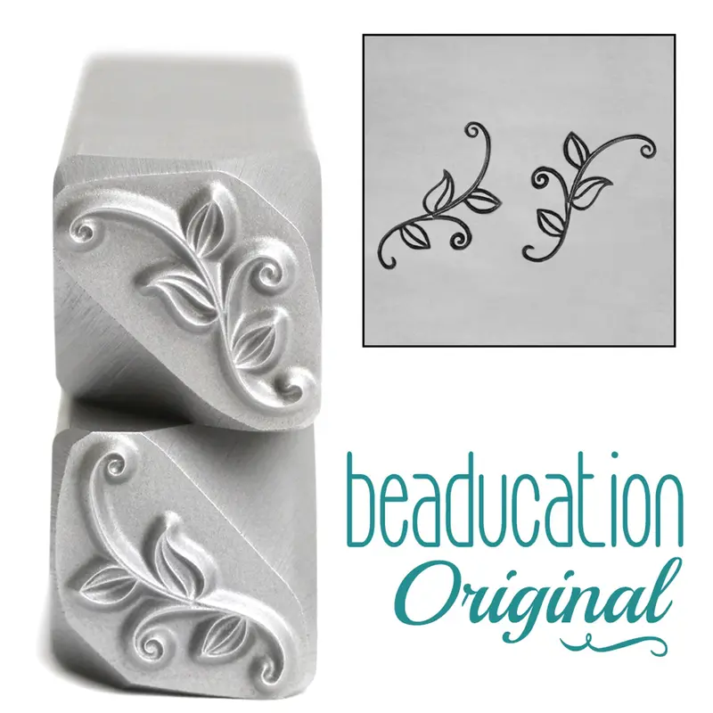 Spiral Sprig Metal Design Stamps (Set Of 2) – 14Mm Beaducation Original 1