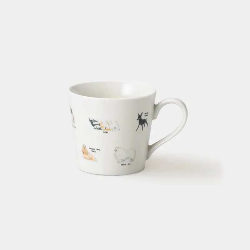 Spitz-Design Ceramic Mug – Relaxing Dogs Series | Mino Ware By Marumo Takagi 1