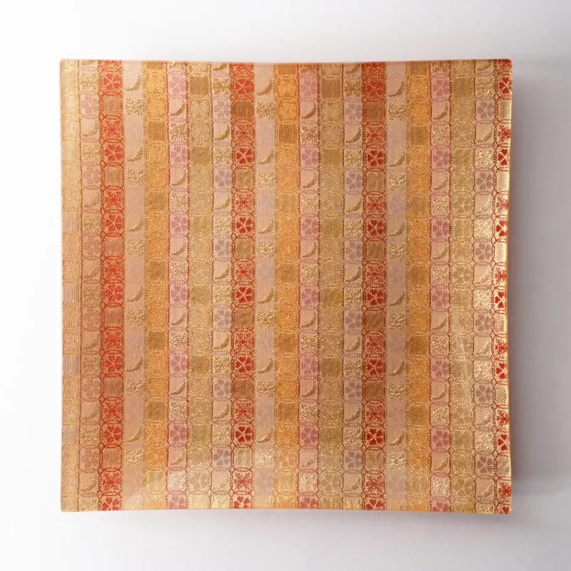 Square Kagetsu Pattern Plate – Nishijin Textile Artistry By Emura Shoten 1