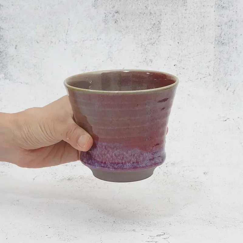 Stoneware Cinnabar Cup | Yoshimi Gama | Otani Ware 1