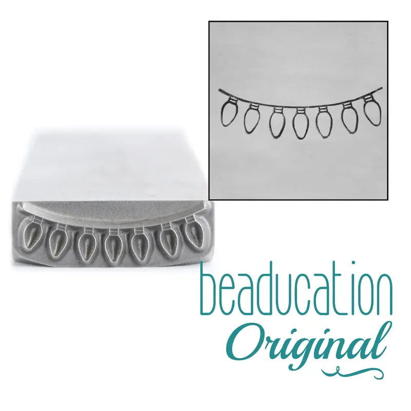 String Of Holiday Lights Metal Stamp, 17Mm – Beaducation Original 1