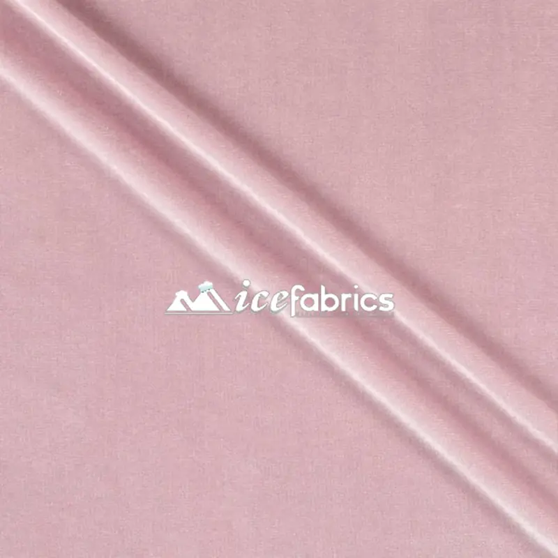 Subtle Blush 4-Way Stretch Velvet Fabric – Ultra-Plush Poly-Spandex Texture 1