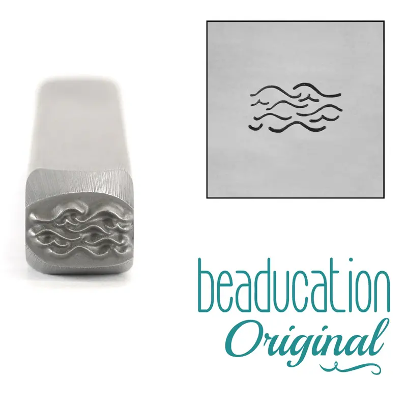 Subtle Wave Line Metal Stamp, 8Mm – Beaducation Original 1