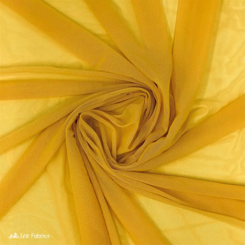 Sunshine Yellow Power Mesh Fabric – Nylon-Spandex 4-Way Stretch 1