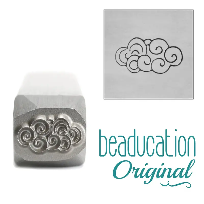 Swirling Cloud Metal Design Stamp – 11Mm Beaducation Original 1