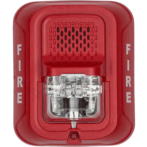 System Sensor P2Rl Wall-Mount Horn-Strobe — Red Finish (12/24V) 1