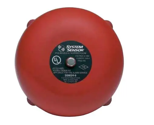 System Sensor Ssm24-6 24Vdc 6-Inch Fire Alarm Bell 1