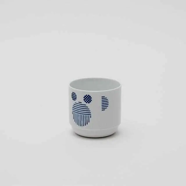 Taf Illustrated Ceramic Cup: Blue Monkey Design – Arita-Yaki Porcelain Drinkware 1