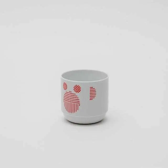 Taf Illustrated Ceramic Cup: Red Monkey Design – Arita-Yaki Porcelain Drinkware 1