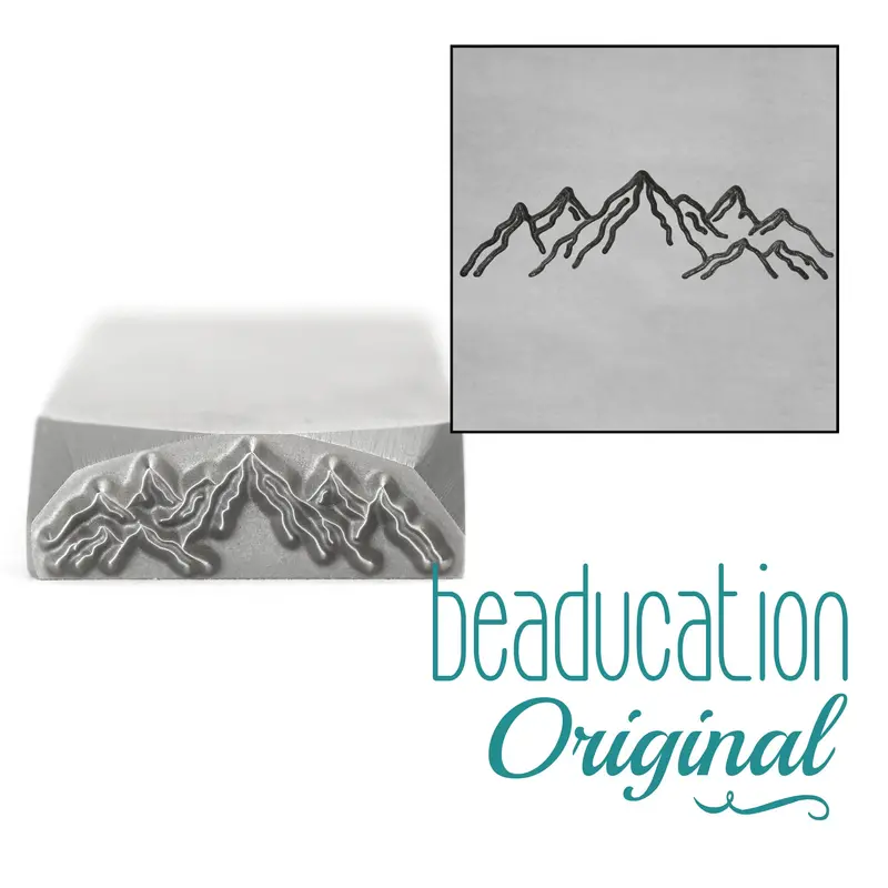Tahoe Mountain Silhouette Metal Stamp, 17Mm – Beaducation Original 1