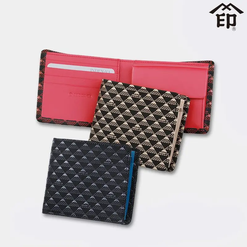 Takane Series Slim Wallet '2803' – Lightweight Inden Leather Design 1