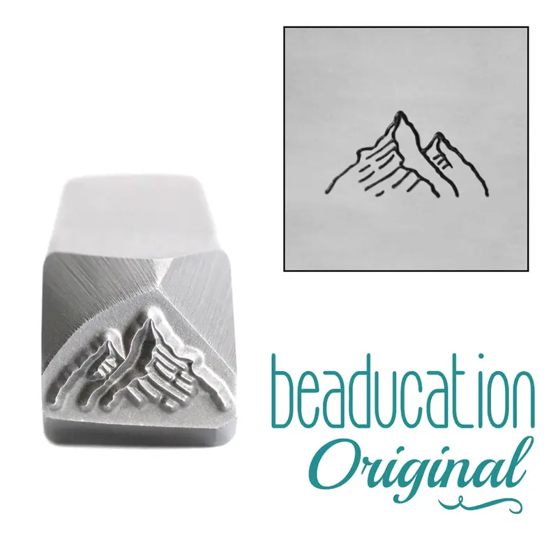 Tall Mountain Peak Metal Design Stamp – 12Mm Beaducation Original 1