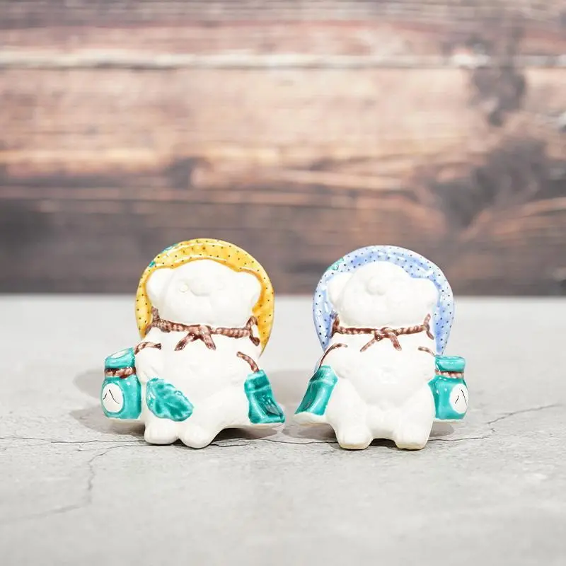 Tanutanu Raccoon Figurine Inspired By Kokutani Style | Shigaraki Ware Ceramic 1