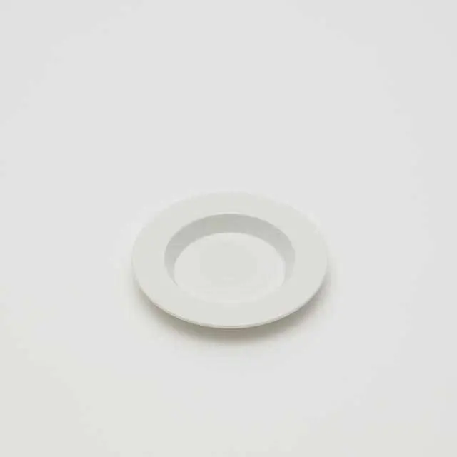 Teruhiko Yanagihara Rimmed White Plate – 120Mm Imari-Arita Ceramic 1