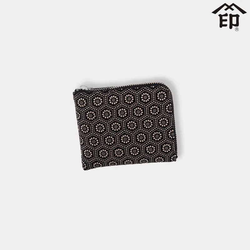 Tortoiseshell Coin Purse In Black Base With White Lacquer | Koushu Inden By Inden-Ya 1