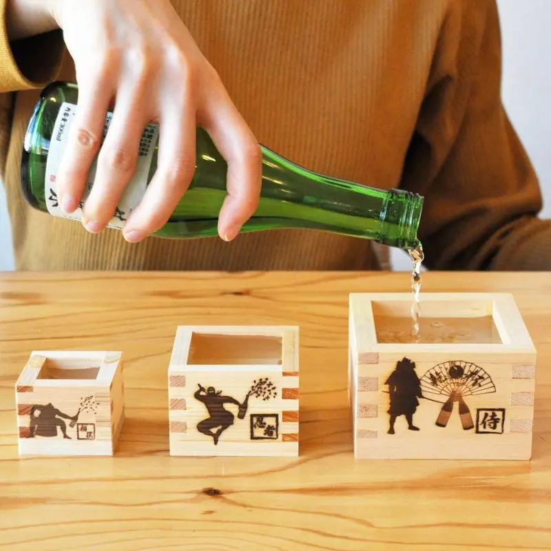 Traditional Japanese Masu Cup Set – 3-Piece Wooden Serving Cups | Japanese Craftsmanship By J. Flavor & Ohashi 1
