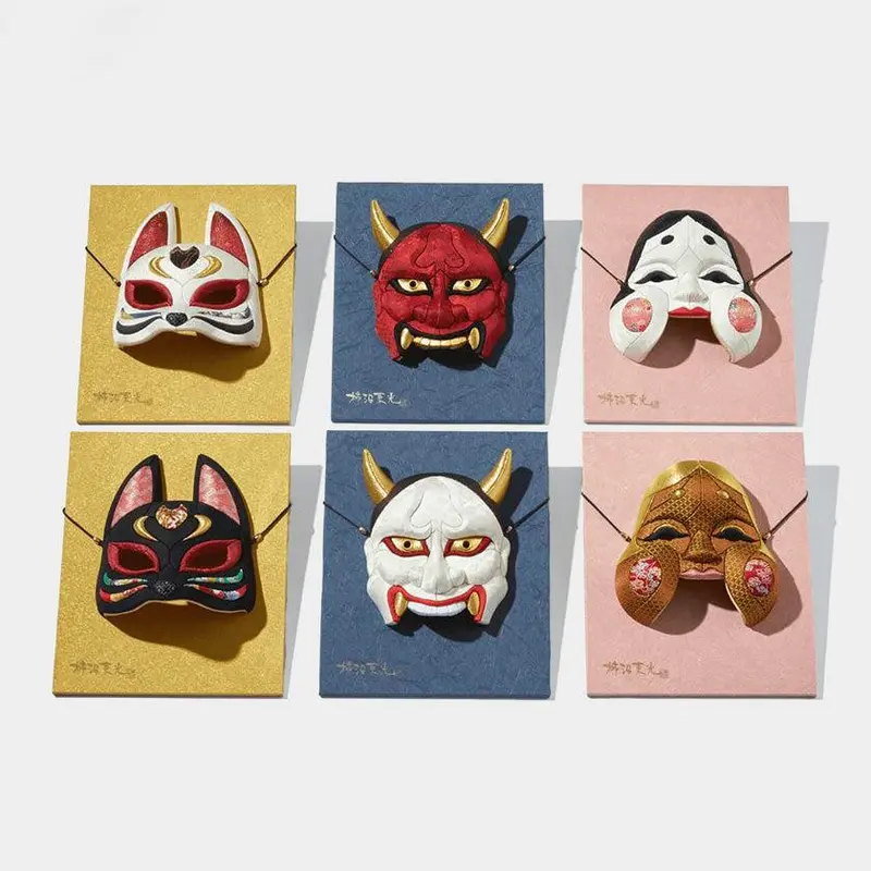 Traditional Kimekomi Kagura Ornamental Mask | Kakinuma Dolls 1