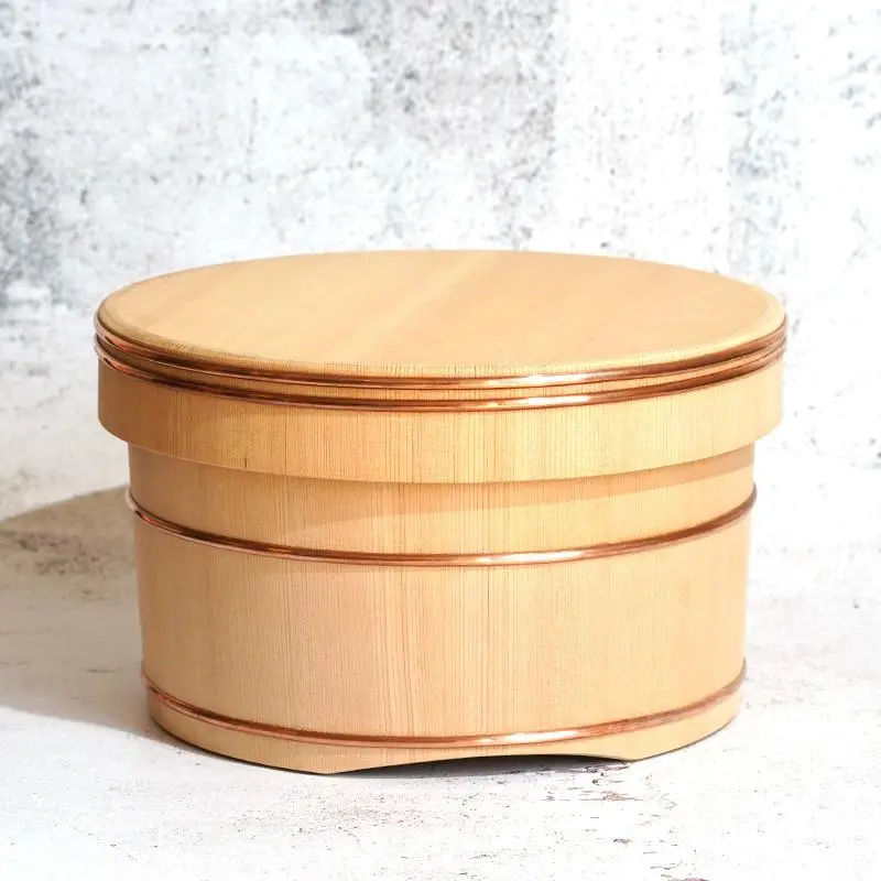 Traditional Sawara Wood Rice Container – 7.0 Sun, Okeya Kondo Kyoto Joinery 1