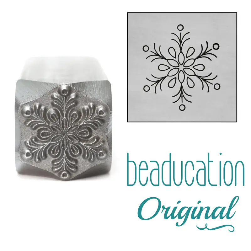 Traditional Snowflake Metal Stamp – 14.5Mm Timeless Symmetrical Die 1