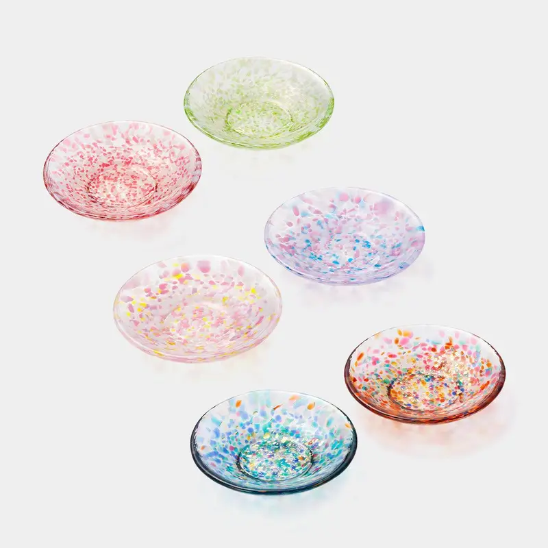 Tsugaru Vidro Small Plate Gift Set – Pair Of Hand-Blown Glass Plates By Adelia 1