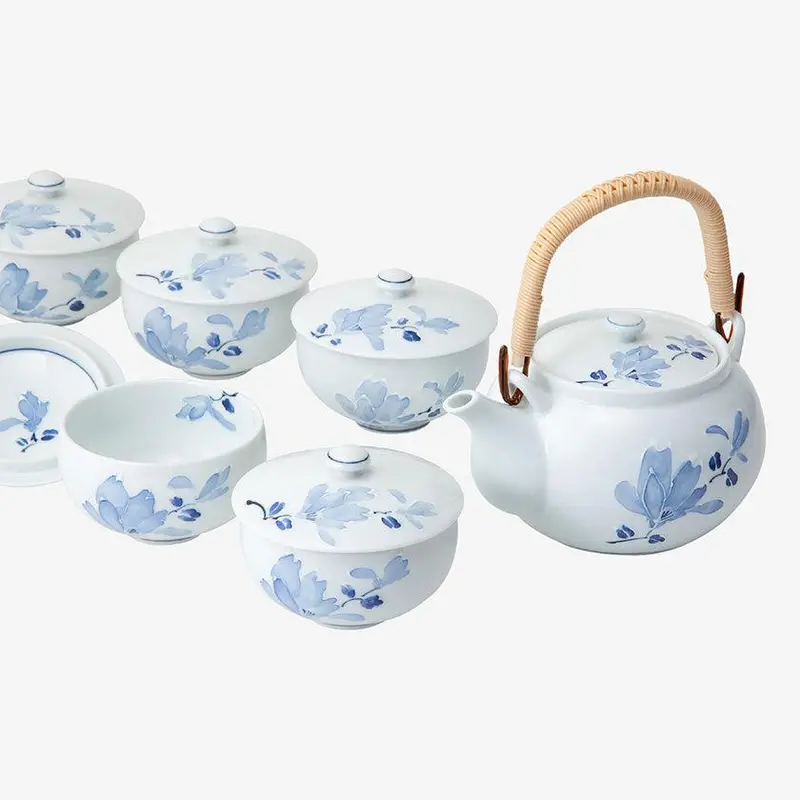 Tsuji-Gahana Teapot And Cup Set – Lid-Included Hasami Ware Collection By Saikai Toki 1