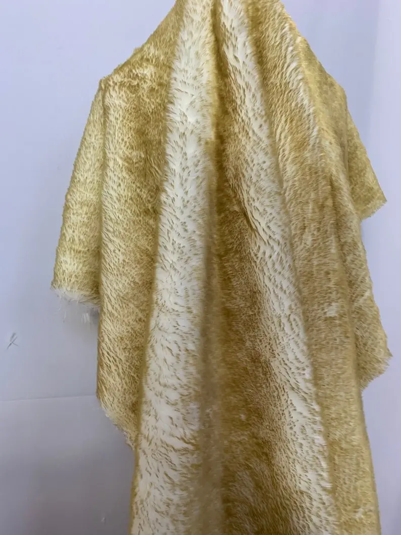 Two-Tone Animal-Print Faux Fur Fabric – 72" Wide Bold Pattern By The Yard 1