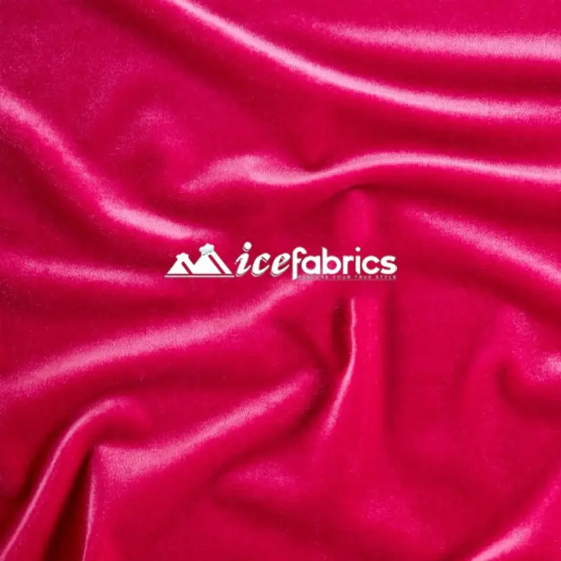 Vibrant Fuchsia Stretch Velvet Upholstery Fabric – 20-Yard Bulk Roll 1