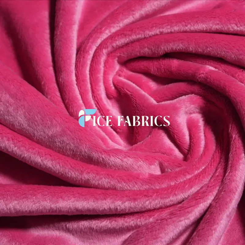 Vibrant Hot Pink Minky Fabric Roll – Soft Solid Velvet By The Yard | Nivarasoft 1