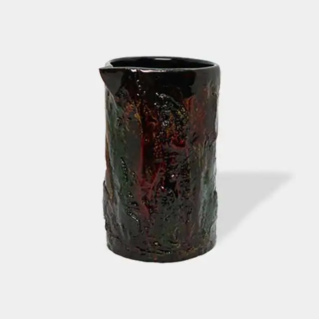 Wajima Lacquer Sake Pourer: Kokemusu Katakuchi Bottle By Wajimanuri Studio Raku 1