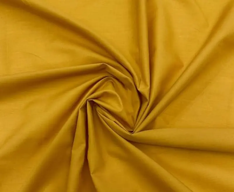 Warm Gold-Toned Broadcloth Fabric Made From Polyester And Cotton Blend 1