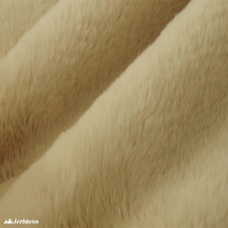 Warm Latte-Tone Minky Fabric Blended With Silky Faux Fur 1