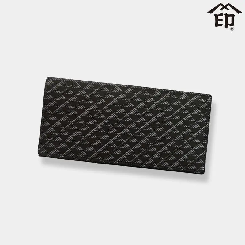 Wave Scales Bundle Wallet In Black Base With Gray Lacquer | Koushu Inden By Inden-Ya 1