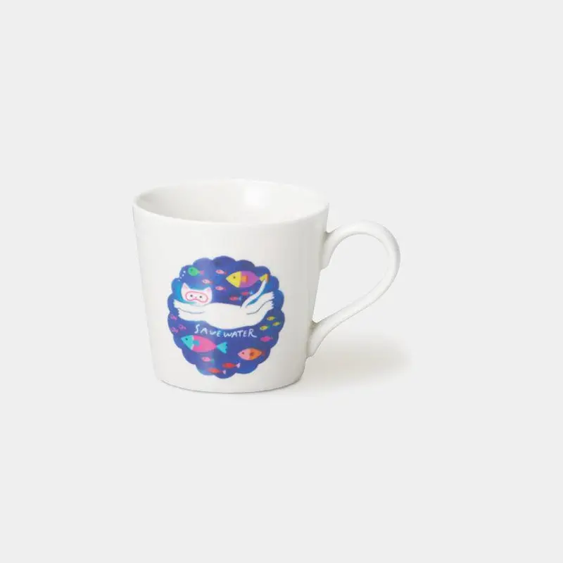 Whimsical Cat Mug – Hand-Painted Mino Ware | Marumo Takagi 1