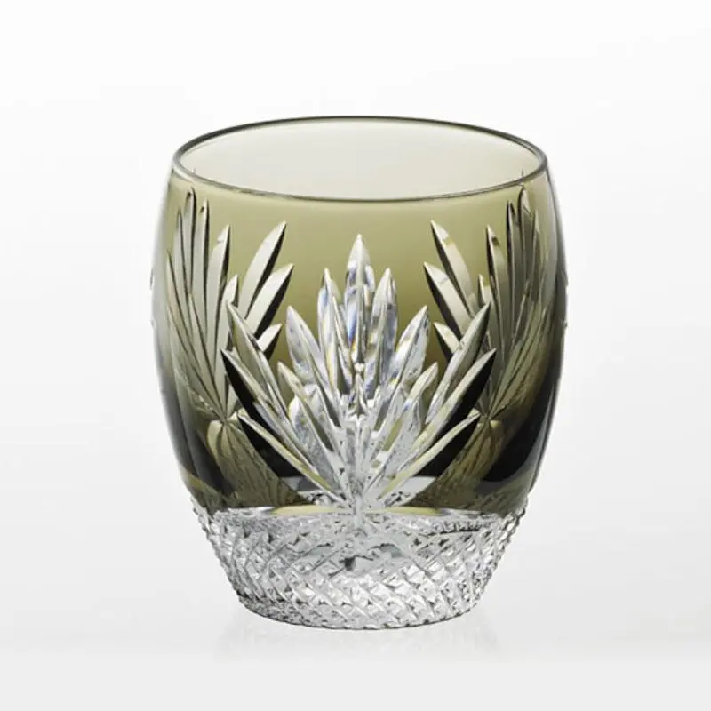 Whiskey Rocks Glass – Night-Blooming Cereus Pattern, Kagami Edo Kiriko 1