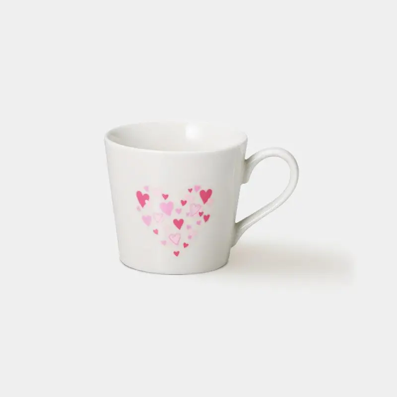 White Heart-Wrapped Ceramic Mug | Mino Ware By Marumo Takagi 1