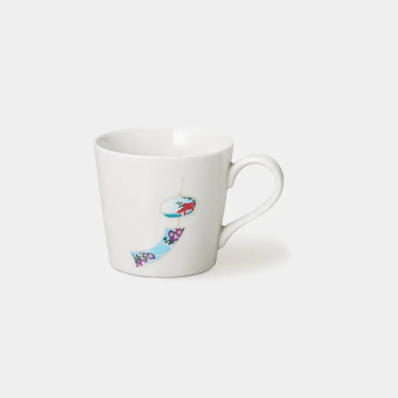 White Wind Chime Ceramic Mug – Traditional Mino Ware Crafted By Marumo Takagi 1
