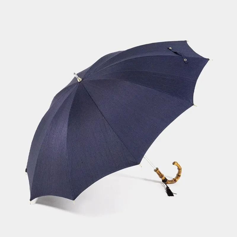 Women’S Shantung Short Umbrella In Deep Navy – Elegant Tokyo Umbrella Style 1