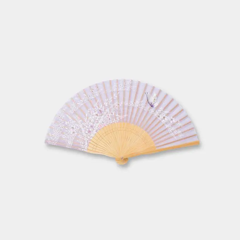 Women’S Silk Butterfly Fan In Mauve – Kyoto Folding Fan By Ohnishi Tsune Shoten 1