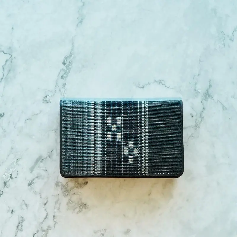 Yakoboku Card Holder In Black – Minimalist Yaeyama Minsah Accessory By Azamiya 1