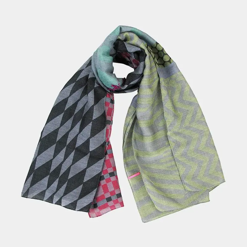 Yellow Layered Scarf – Banjū-Orī Woven Design By Pols (Yellow 1) 1