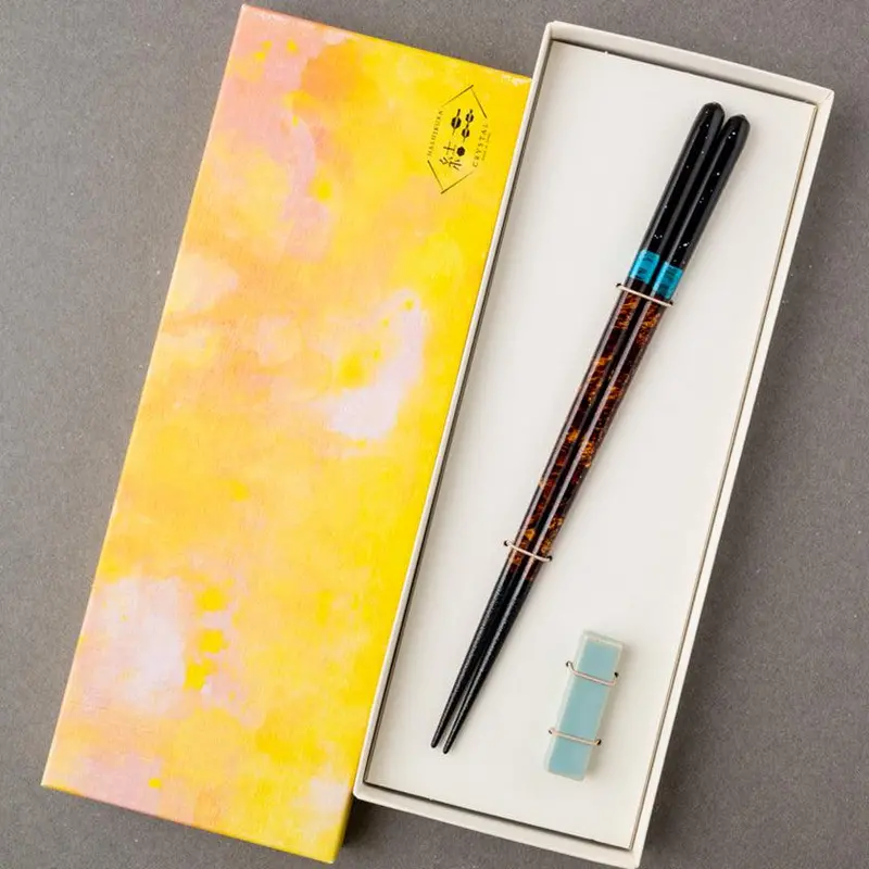 Yoi Night Sky Lacquered Chopsticks With Rest (22.5 Cm) – Wakasa Crystal Series 1