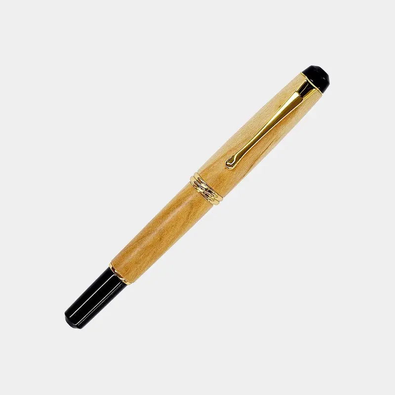 Yume Ginga Fountain Brush Pen With Cherry Blossom Wood Design (Medium Tip) – Kuretake 1