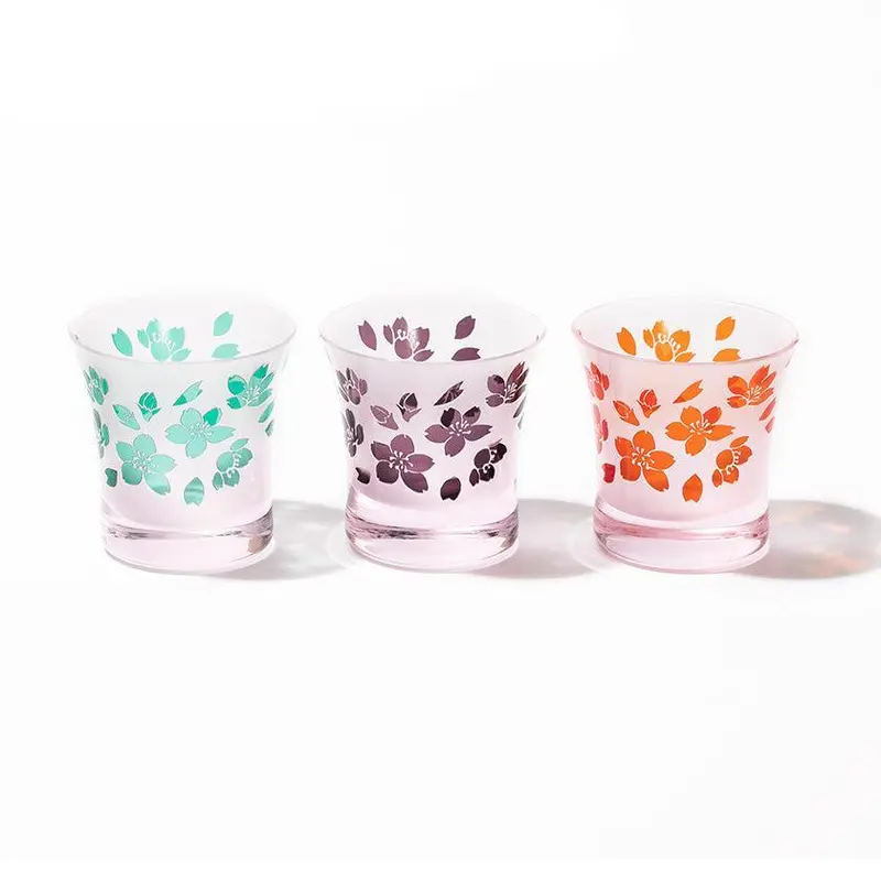 Yume Glass Sakura Sake Cup (90Ml) – Individual Hand-Carved Serving Glass | Tableau 1