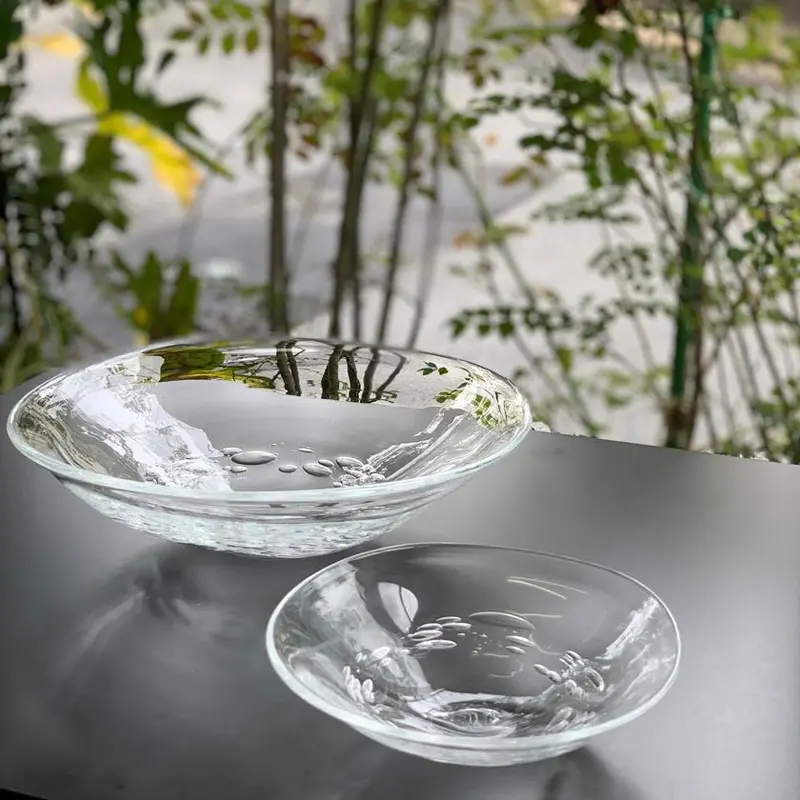 Yuragi Utsuwa Glass Bowl Set – Two-Piece Contemporary Tableware From Sun Glass Studio Kyoto 1