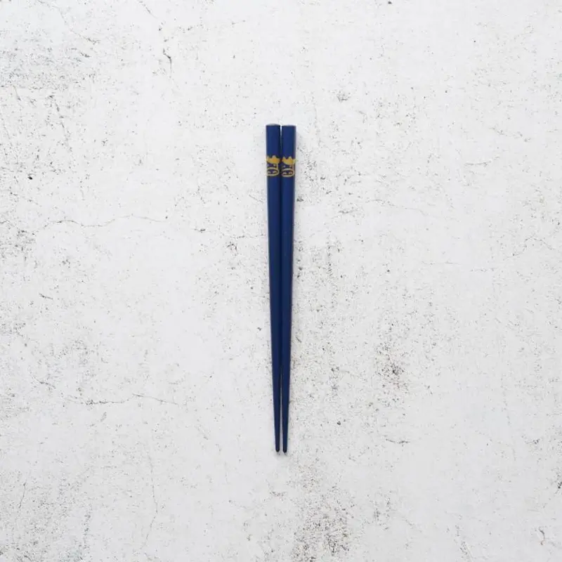 Zodiac-Themed Chopsticks For Kids – Blue Ox Design | Traditional Wajima Lacquer By Hashimoto Kousaku Sikki 1
