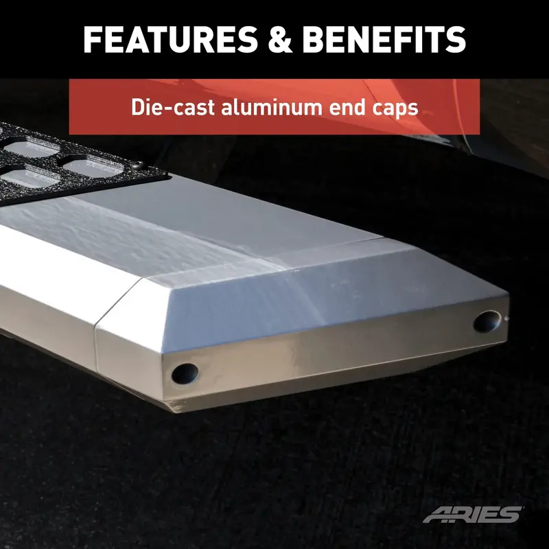 Aries Advantedge Chrome Aluminum Side Steps (5.5" X 91") For Ram 1500 Crew Cab 1