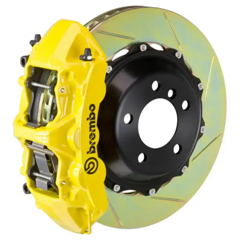 Brembo Gt Big Brake Kit – Front, 6-Piston Calipers, 355X32Mm Two-Piece Slotted Rotors, Yellow Finish (2012–2016 Models) 1