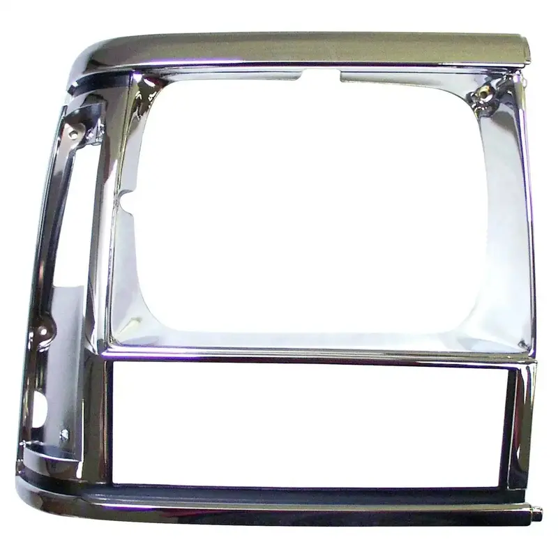 Crown Automotive 55034078 Headlamp Bezel – Right-Side Replacement For Jeep, Black & Chrome 1