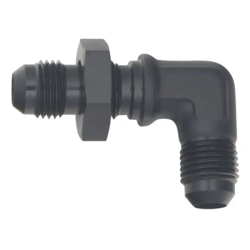 Deatschwerks 8An 90° Bulkhead Adapter – Anodized Matte Black Finish 1