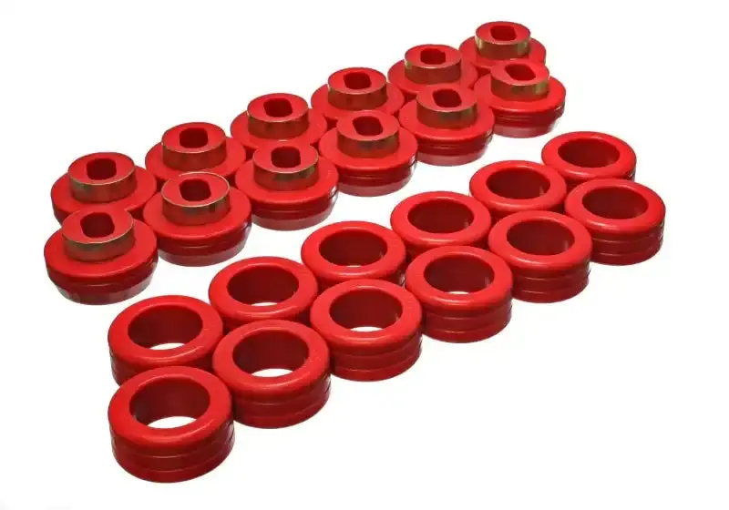 Energy Suspension Gm Body Mount Kit – Polyurethane Replacement Set In Red – Enhanced Rigidity & Ride Control 1